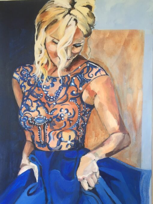 Bleu-as-the-sea-60x120cm VERKOCHT