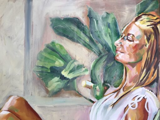 Painting `palmtrees 100x80cm