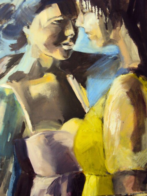 Sisters-embrace-50x60cm-scaled